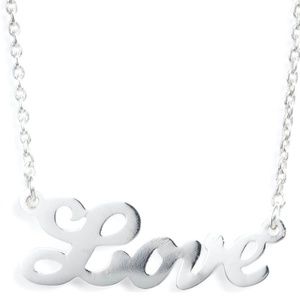 Jewelry - NWT! Sterling Silver Love Script Necklace Jewelry - NWT! Sterling Silver Love Script Necklace
